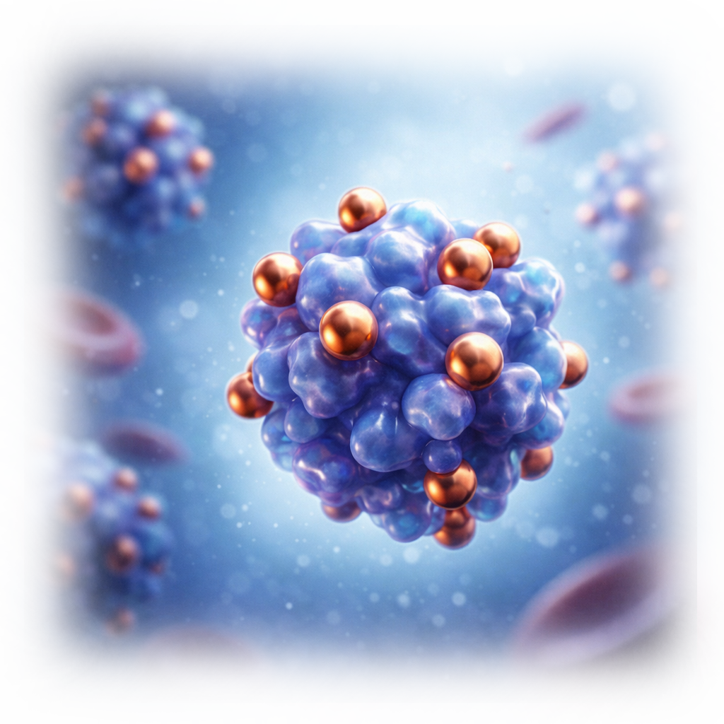 Ceruloplasmin Test | Ceruloplasmin Protein with Copper Ions Attached Floating in Blood Plasma | Ulta Lab Tests